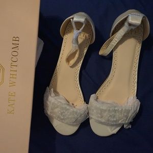 Kate Whitcomb Aerin Ivory Wedding Heels - Size 8 NEW